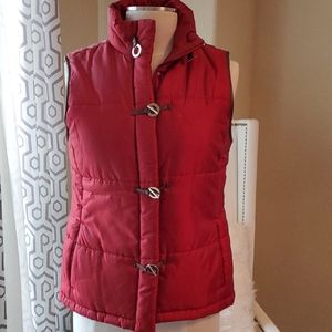 Deep red vest